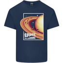 Space Velodrome Cycling Cyclist Bicycle Mens Cotton T-Shirt Tee Top Navy Blue