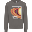 Space Velodrome Cycling Cyclist Bicycle Mens Sweatshirt Jumper Charcoal