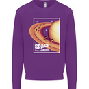 Space Velodrome Cycling Cyclist Bicycle Mens Sweatshirt Jumper Purple