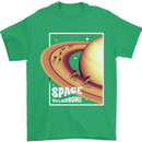 Space Velodrome Cycling Cyclist Bicycle Mens T-Shirt Cotton Gildan Irish Green