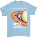 Space Velodrome Cycling Cyclist Bicycle Mens T-Shirt Cotton Gildan Light Blue