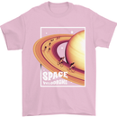 Space Velodrome Cycling Cyclist Bicycle Mens T-Shirt Cotton Gildan Light Pink