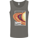 Space Velodrome Cycling Cyclist Bicycle Mens Vest Tank Top Charcoal
