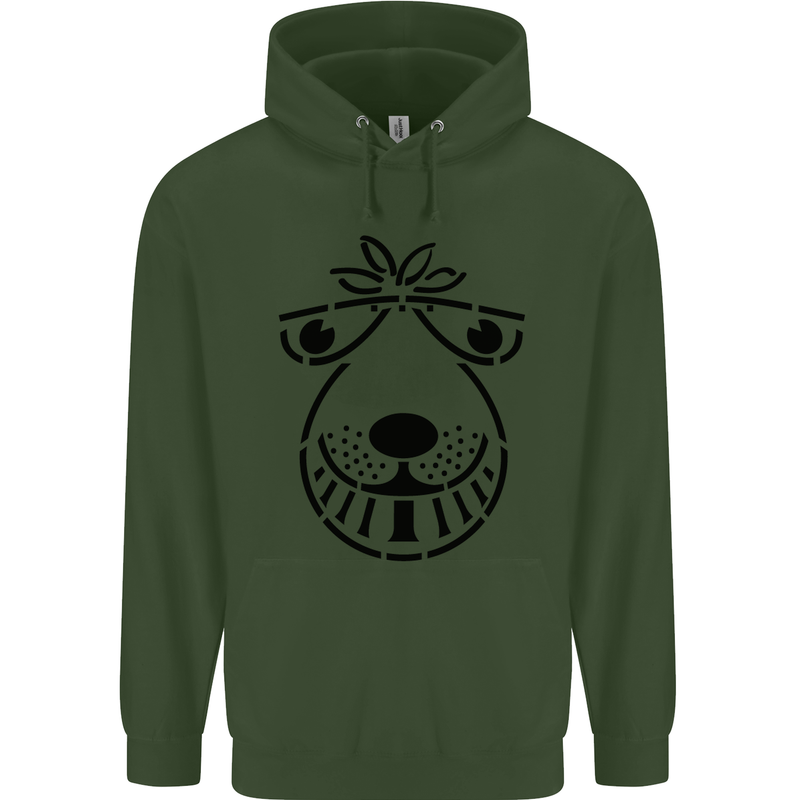Spacehopper Retro Bouncy Toy Space Hopper Childrens Kids Hoodie Forest Green