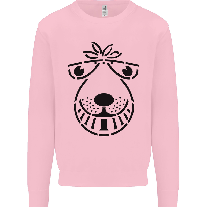 Spacehopper Retro Bouncy Toy Space Hopper Kids Sweatshirt Jumper Light Pink