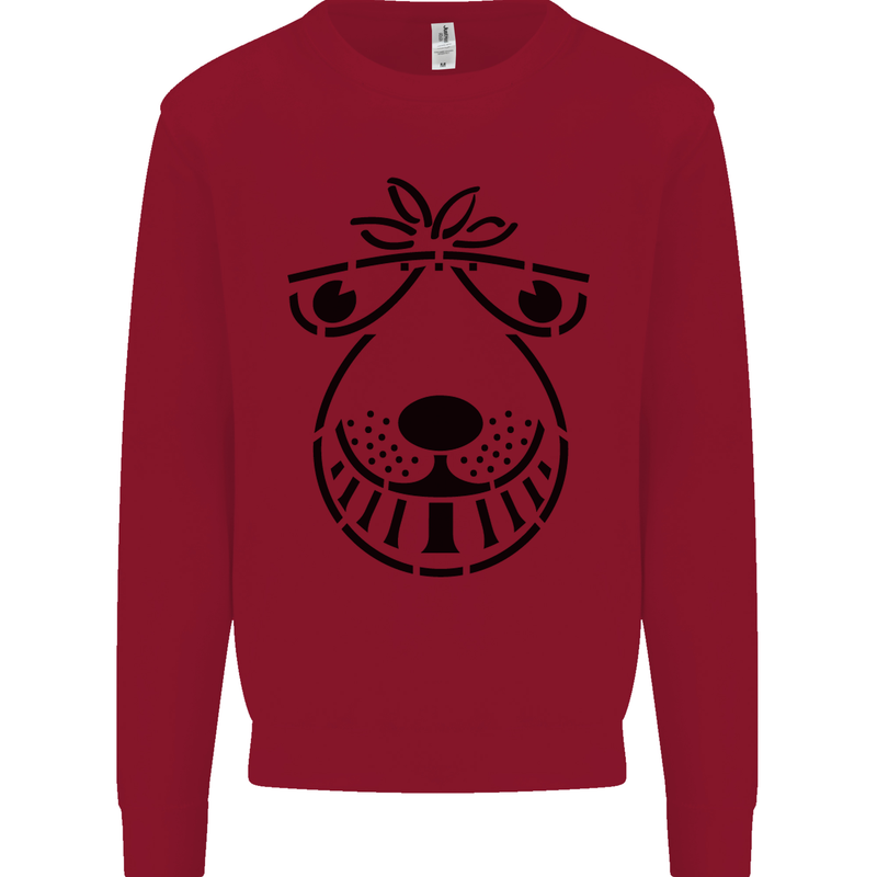 Spacehopper Retro Bouncy Toy Space Hopper Kids Sweatshirt Jumper Red