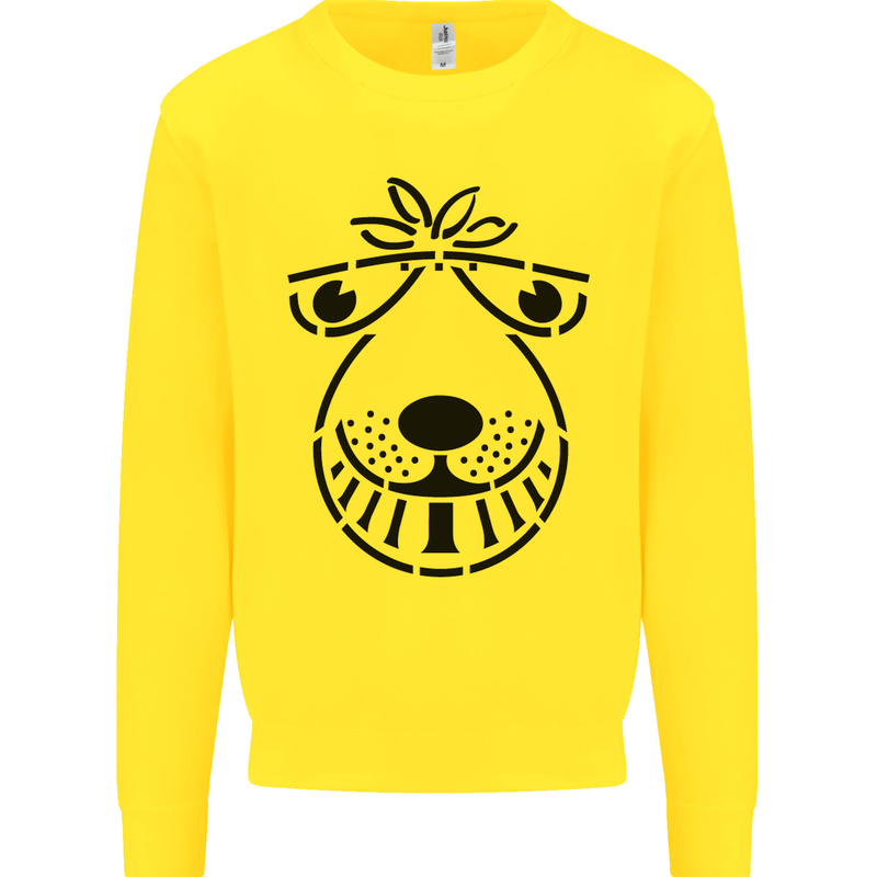 Spacehopper Retro Bouncy Toy Space Hopper Kids Sweatshirt Jumper Yellow