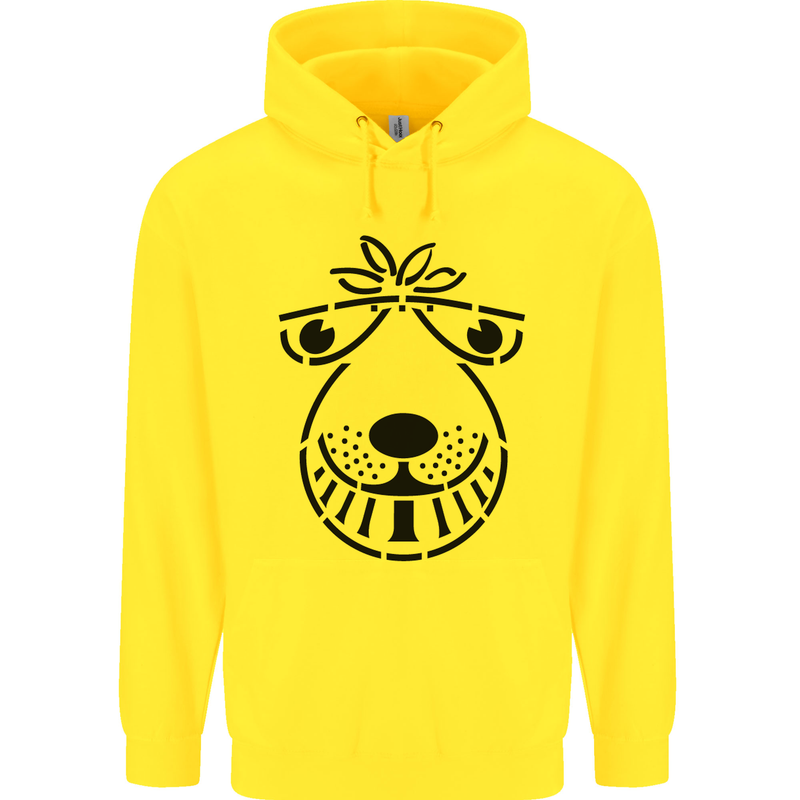 Spacehopper Retro Bouncy Toy Space Hopper Mens 80% Cotton Hoodie Yellow