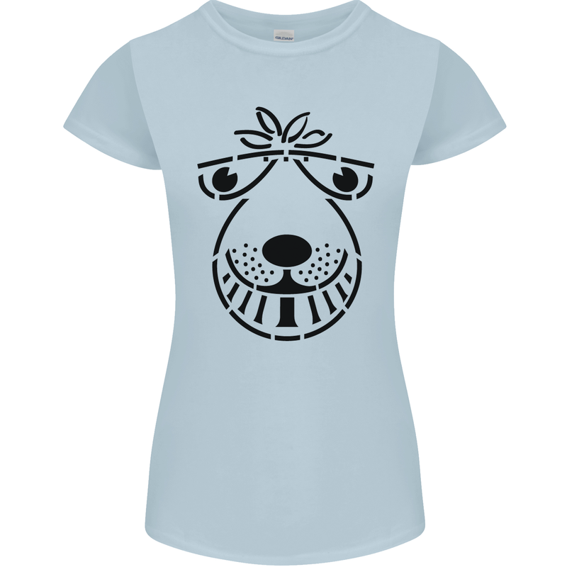 Spacehopper Retro Bouncy Toy Space Hopper Womens Petite Cut T-Shirt Light Blue