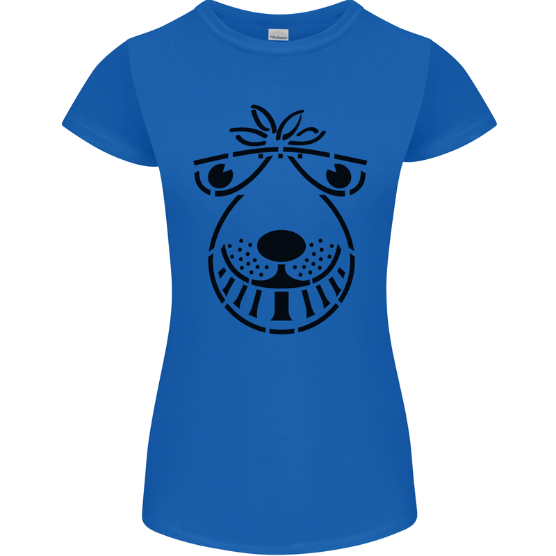 Spacehopper Retro Bouncy Toy Space Hopper Womens Petite Cut T-Shirt Royal Blue