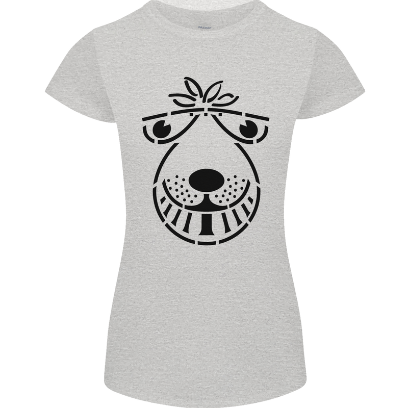 Spacehopper Retro Bouncy Toy Space Hopper Womens Petite Cut T-Shirt Sports Grey