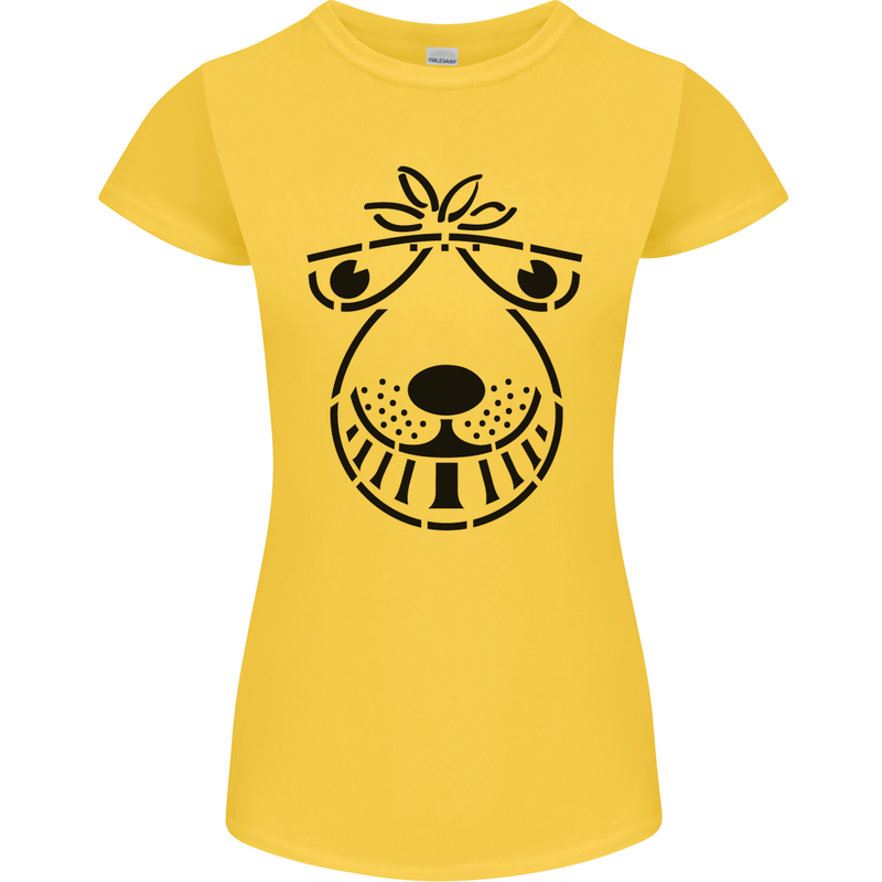 Spacehopper Retro Bouncy Toy Space Hopper Womens Petite Cut T-Shirt Yellow