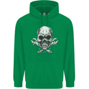 Spanner Skull Mechanic Biker Childrens Kids Hoodie Irish Green
