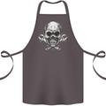 Spanner Skull Mechanic Biker Cotton Apron 100% Organic Dark Grey