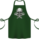 Spanner Skull Mechanic Biker Cotton Apron 100% Organic Forest Green
