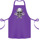 Spanner Skull Mechanic Biker Cotton Apron 100% Organic Purple