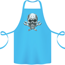 Spanner Skull Mechanic Biker Cotton Apron 100% Organic Turquoise
