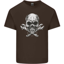 Spanner Skull Mechanic Biker Mens Cotton T-Shirt Tee Top Dark Chocolate