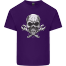 Spanner Skull Mechanic Biker Mens Cotton T-Shirt Tee Top Purple