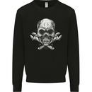 Spanner Skull Mechanic Biker Mens Sweatshirt Jumper Black