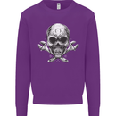 Spanner Skull Mechanic Biker Mens Sweatshirt Jumper Purple
