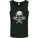 Spanner Skull Mechanic Biker Mens Vest Tank Top Black