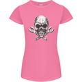 Spanner Skull Mechanic Biker Womens Petite Cut T-Shirt Azalea