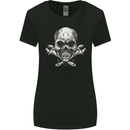 Spanner Skull Mechanic Biker Womens Wider Cut T-Shirt Black