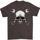 Spanner Skull Mechanic Car Biker Motorbike Mens T-Shirt 100% Cotton Dark Chocolate