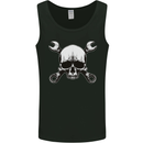 Spanner Skull Mechanic Car Biker Motorbike Mens Vest Tank Top Black