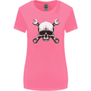 Spanner Skull Mechanic Car Biker Motorbike Womens Wider Cut T-Shirt Azalea