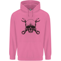 Spanner Skull Mechanic Car Biker Motorcycle Childrens Kids Hoodie Azalea