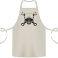 Spanner Skull Mechanic Car Biker Motorcycle Cotton Apron 100% Organic Natural