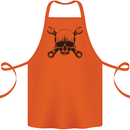 Spanner Skull Mechanic Car Biker Motorcycle Cotton Apron 100% Organic Orange