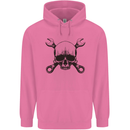 Spanner Skull Mechanic Car Biker Motorcycle Mens 80% Cotton Hoodie Azelea