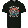 Spark Plugs Motorcycle Motorbie Biker Mens Cotton T-Shirt Tee Top Black