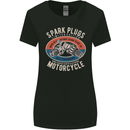 Spark Plugs Motorcycle Motorbie Biker Womens Wider Cut T-Shirt Black