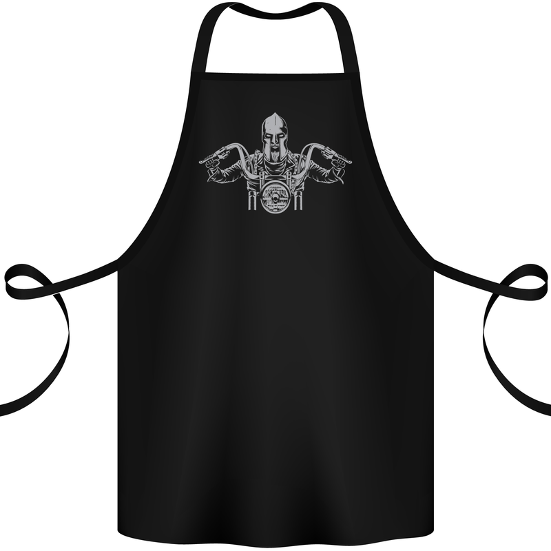 Spartan Biker Motorbike Motorcycle Cotton Apron 100% Organic Black