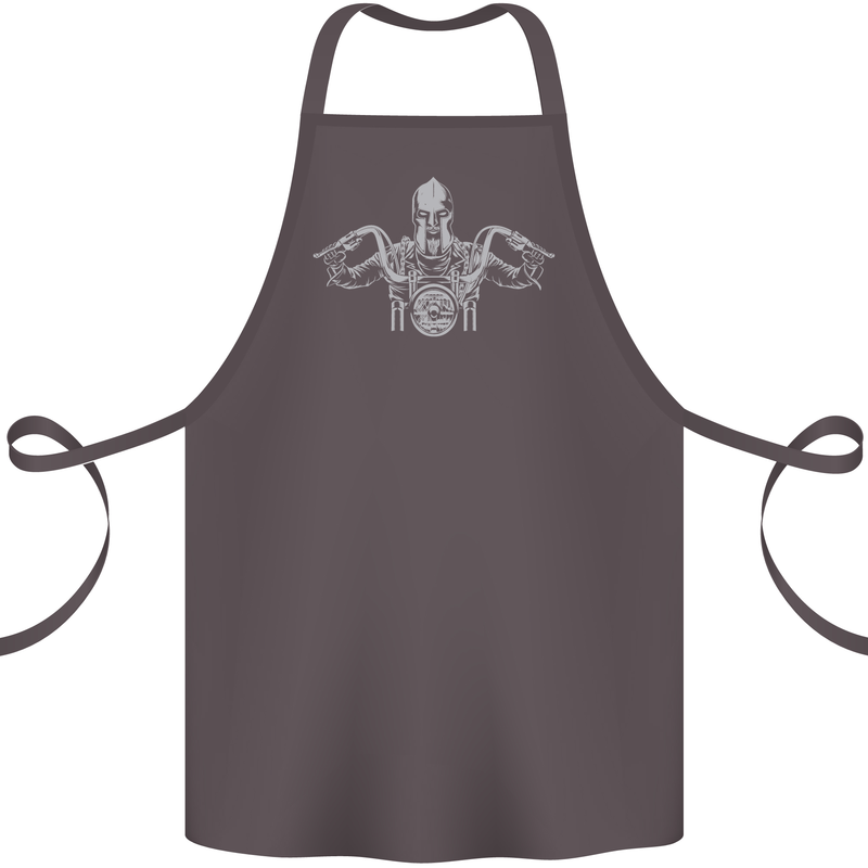 Spartan Biker Motorbike Motorcycle Cotton Apron 100% Organic Dark Grey