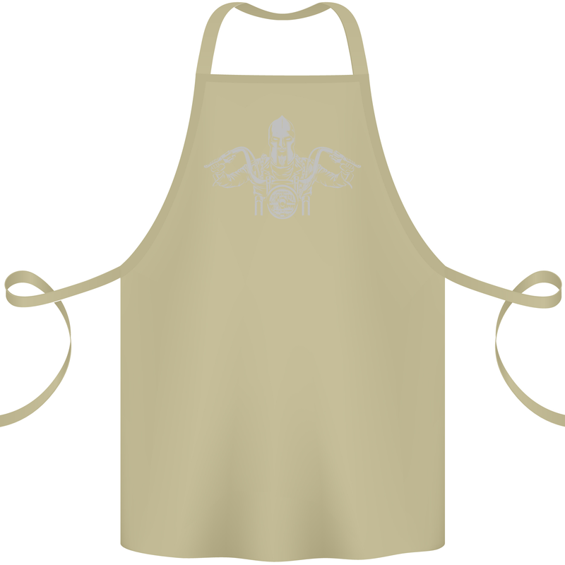 Spartan Biker Motorbike Motorcycle Cotton Apron 100% Organic Khaki