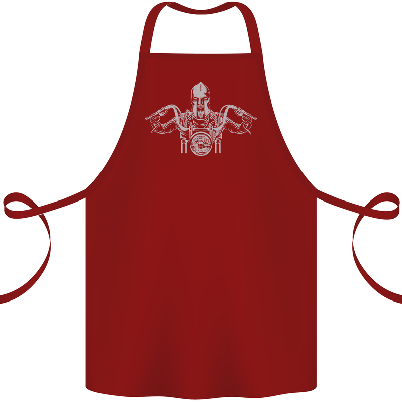 Spartan Biker Motorbike Motorcycle Cotton Apron 100% Organic Maroon