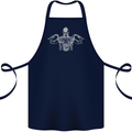 Spartan Biker Motorbike Motorcycle Cotton Apron 100% Organic Navy Blue