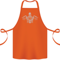 Spartan Biker Motorbike Motorcycle Cotton Apron 100% Organic Orange