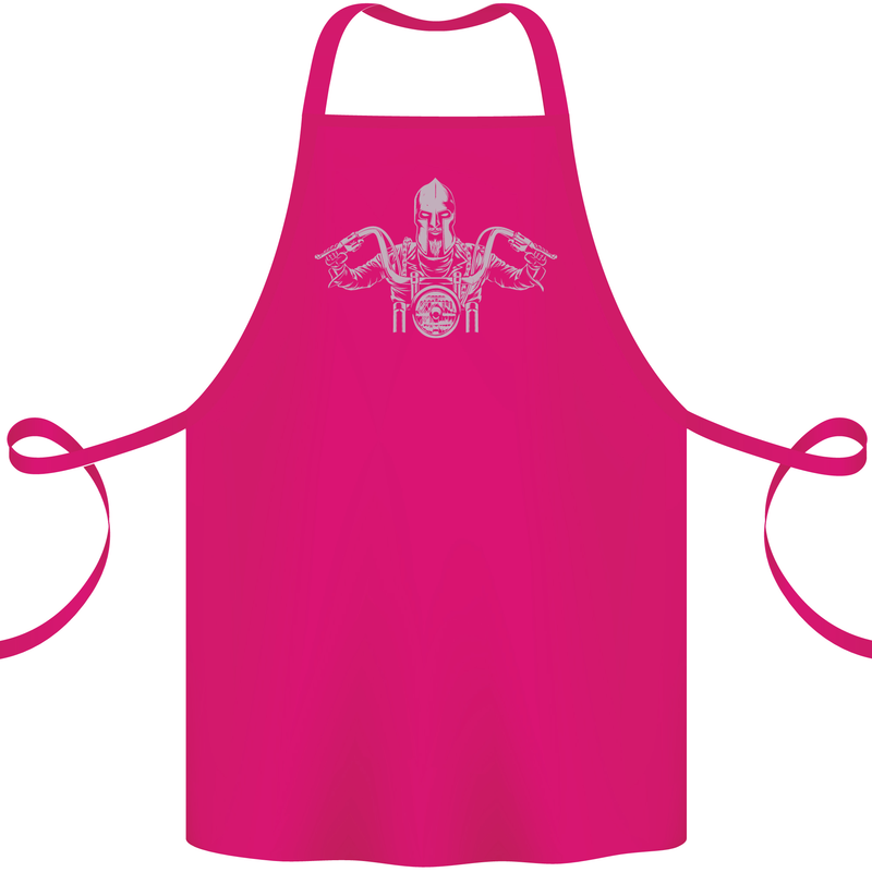 Spartan Biker Motorbike Motorcycle Cotton Apron 100% Organic Pink
