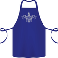 Spartan Biker Motorbike Motorcycle Cotton Apron 100% Organic Royal Blue