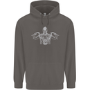 Spartan Biker Motorbike Motorcycle Mens 80% Cotton Hoodie Charcoal