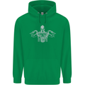 Spartan Biker Motorbike Motorcycle Mens 80% Cotton Hoodie Irish Green