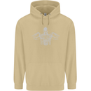 Spartan Biker Motorbike Motorcycle Mens 80% Cotton Hoodie Sand