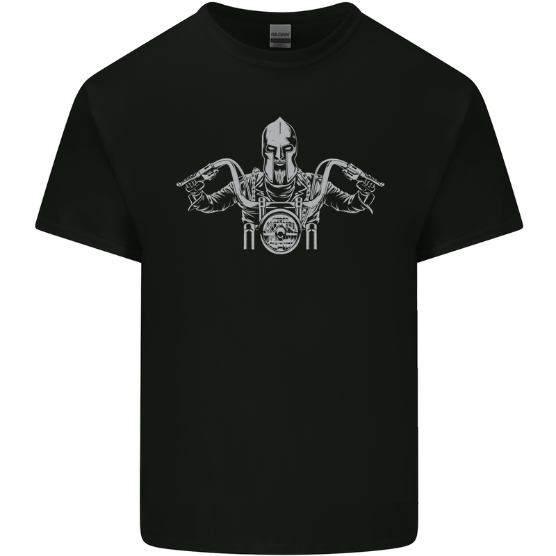 Spartan Biker Motorbike Motorcycle Mens Cotton T-Shirt Tee Top Black