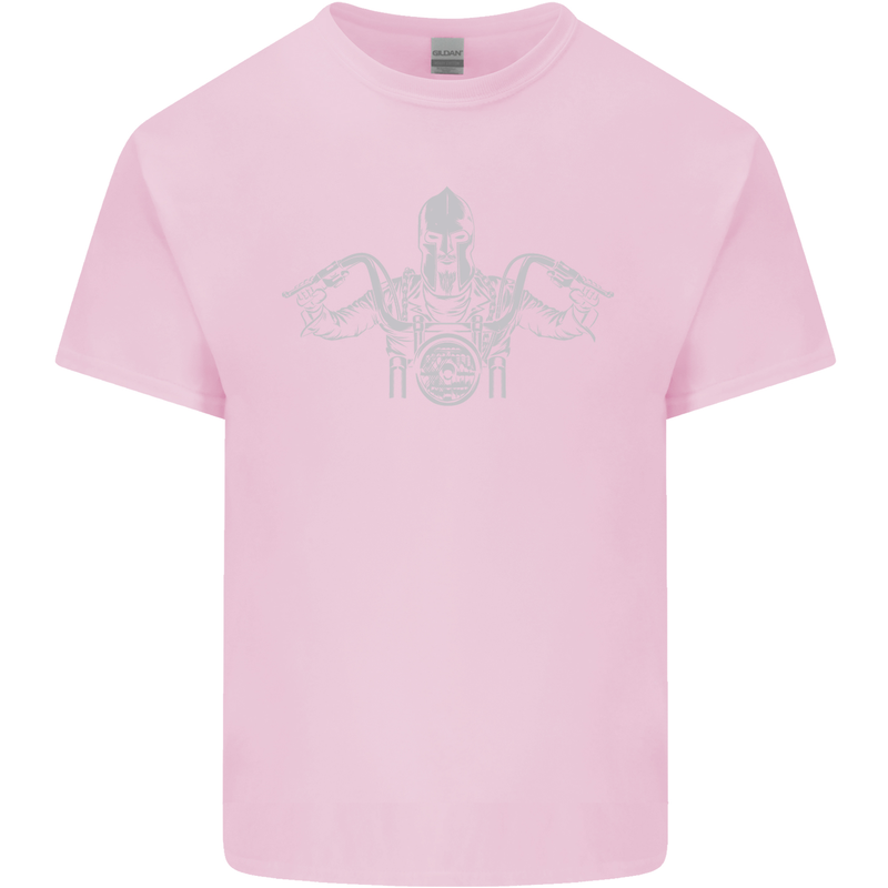 Spartan Biker Motorbike Motorcycle Mens Cotton T-Shirt Tee Top Light Pink